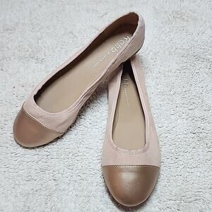 ROHB/JOYCE AZRIA CORSICA II FAUX SUEDE FLATS LOAFERS ROSE/GOLD  LADIES 7 NWOB
